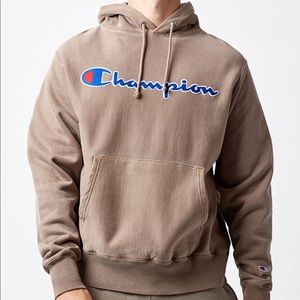 Champion Pigment Dye Tan Pullover Hoodie